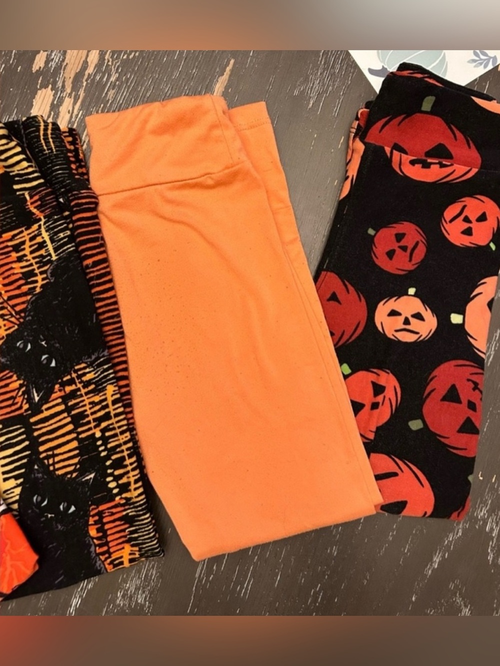 5 pair LuLaRoe Halloween or Fall kids SM/M Leggings.
